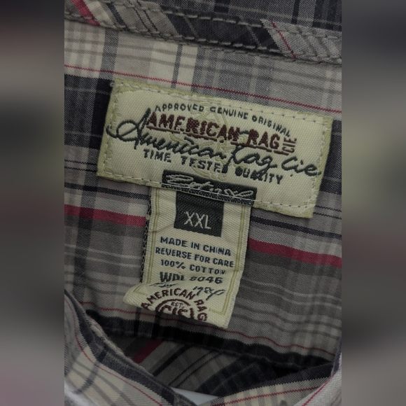 American Rag Cie Buffalo Western Long Sleeves Buttons Up Shirt 100% Cotton - Picture 2 of 6